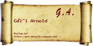 Gál Arnold névjegykártya